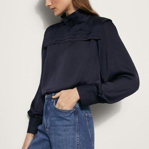 Massimo Dutti Navy Blue Women's Top